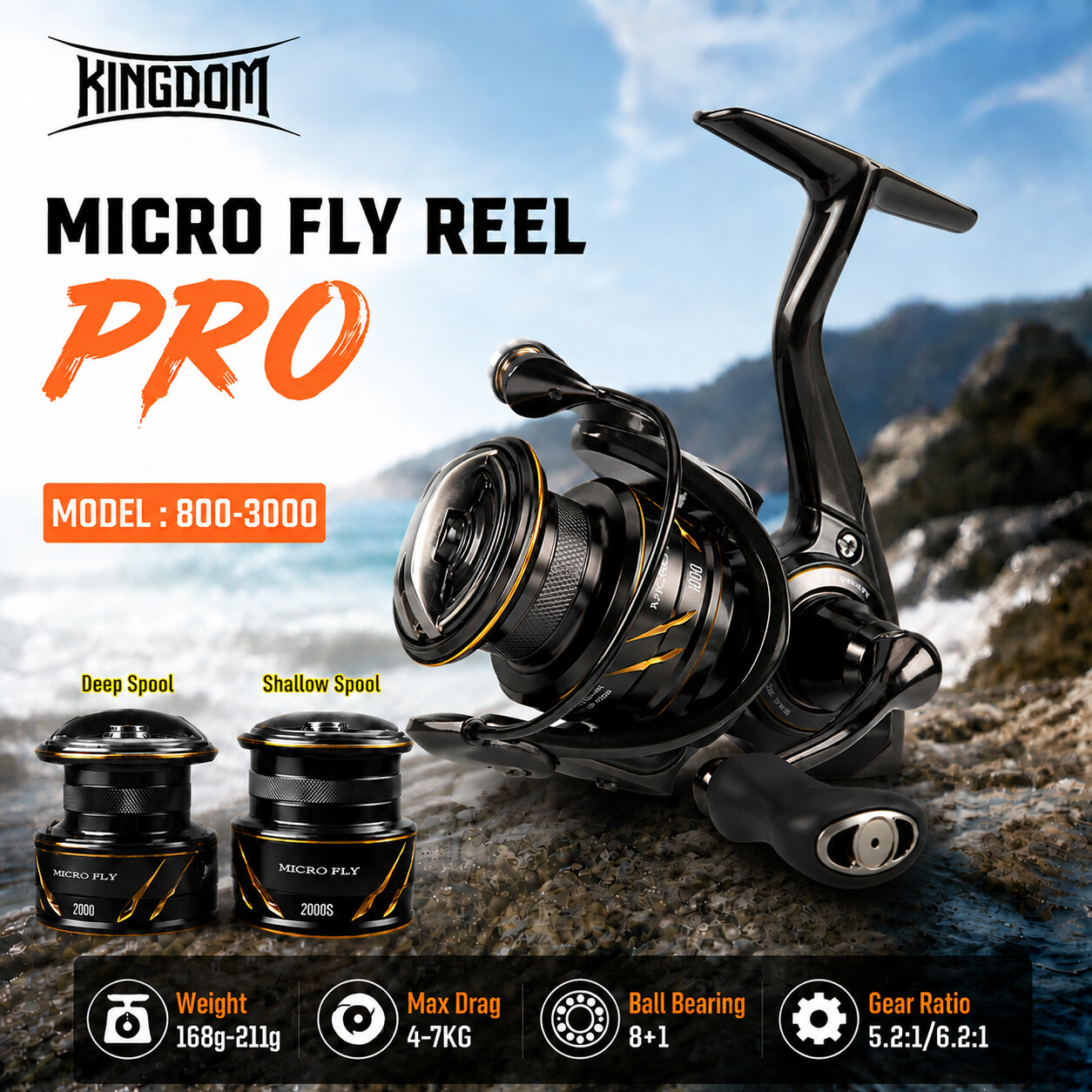 Kingdom Micro Fly Pro Fishing  - đánh giá và giá Shimano Reel Stradic